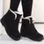 Botas femininas de pele quente botas de tornozelo para mulheres sapatos de inver - loja online