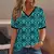 Imagem do Moda feminina t camisa listras impressão gradiente decote em v manga curta bás