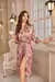 Kimono camisola elegante cetim robe para mulheres verão sleepwear macio luxuoso - ASHASTORE