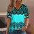 Moda feminina t camisa listras impressão gradiente decote em v manga curta bás