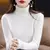 100% lã merino camisola de caxemira feminina camisola de malha gola alta manga - loja online