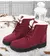 Botas femininas de pele quente botas de tornozelo para mulheres sapatos de inver - ASHASTORE