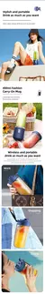 Multifuncional 2 copos portátil espremedor de frutas liquidificador 6 lâmina m - loja online