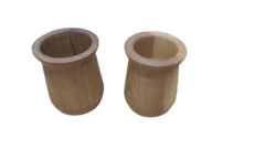 mate de madera, 8.5x7 palo blanco