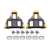 Taco Speed Promend para Pedal Shimano SPD - Amarelo - comprar online