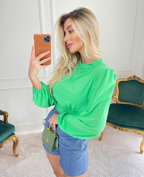 Blusa Manga Longa Costas Nua