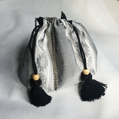 Bolsa Kali - estampa cinza