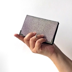 Carteira mini lilás holográfica