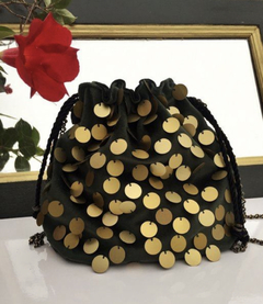Bolsa kali veludo verde