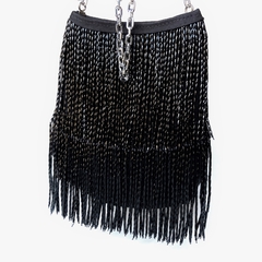 Bolsa franjas preta - loja online