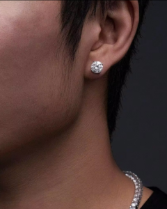 Brinco Ponto De Luz De Zircônia Banhado A Ouro 18k Unissex - loja online