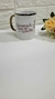 Caneca Porcelana com borda dourada Personalizada 325 ml - Debora buccini atelie