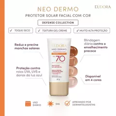 Protetor Solar Facial com Cor Eudora Neo Dermo FPS 70 COR 2 40ml na internet