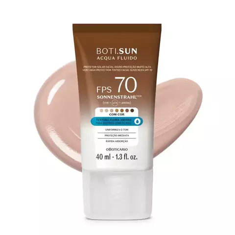 Protetor Solar Facial Com Cor FPS70 Boti.Sun