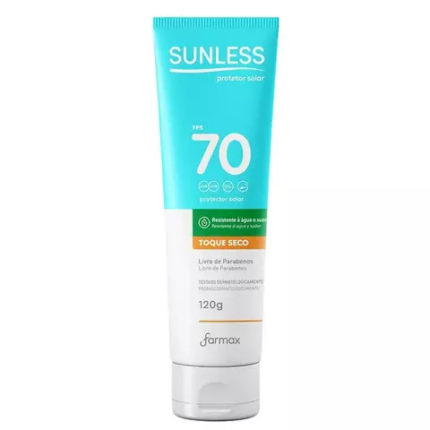 Protetor Solar Facial Sunless Toque Seco Fps 70 120g