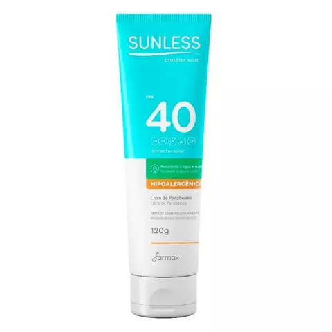 Protetor Solar Sunless Fps 40 Hipoalergênico 120g