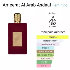 Perfume Ameerat Al Arab Asdaaf Parfum Lattafa 100Ml - comprar online
