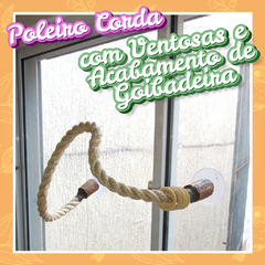Poleiro Corda Flexível de 25 cm com Goiabeira para Aves.