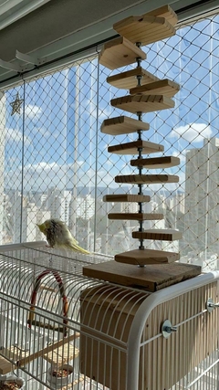 Escada Circular com 40cm de Altura para Aves. - Pássaro Artesão