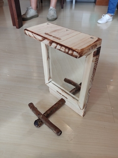 Espelho 'Fênix' com Goiabeira Natural - Pássaro Artesão