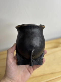 MATE CAMIONERO ACERO LISO (GRABADO VELEZ SARFIELD) - Yerbas Jb
