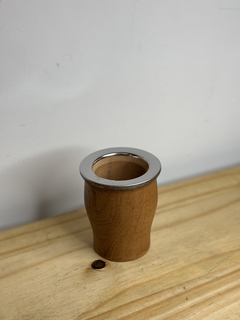 MATE CAMIONERO DE ALGARROBO ECO VIROLA DE ACERO LISA - comprar online