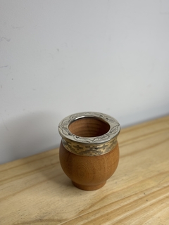 MATE IMPERIAL DE ALGARROBO CINCELADO DE ALPACA - comprar online