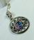 Dije en plata ojo para pulsera o cadena - Rumiyana