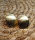Aretes bronce martillado con baño en oro - comprar online
