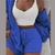 Conjuntos de treino de veludo de três peças para mulheres, roupas fofas, cardigã com capuz, casaco, shorts, top curto, moletons esportivos casuais