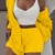Conjuntos de treino de veludo de três peças para mulheres, roupas fofas, cardigã com capuz, casaco, shorts, top curto, moletons esportivos casuais - Davi Natanael Olivera Santos