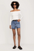 Shorts Jeans Curto Cintura Alta na internet