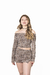 Blusa Cuello Bote Animal Print - comprar online