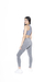 Calza leggings color gris microfibra transpirable de mujer 