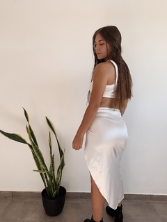Conjunto Saten Negro - Blanco - Naiara Online