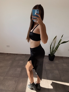 Conjunto Saten Negro - Blanco - comprar online