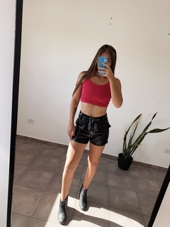 Short Cuerina Cargo