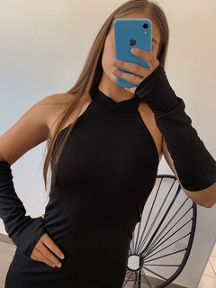Vestido Irregular Con Mangas - tienda online