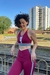 TOP DGO Kitsch Fit Marsala Mix - DGO Fitness Wear