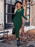 Vestido casual elegante. manga comprida, monocromático, moda, outono, inverno, 2023 - Belle Boutique