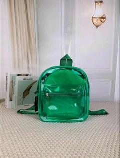 Mochila Transparente Passeio Infantil Diversas Cores alta Qualidade Saco Interno Removível na internet