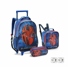 KIT ESCOLAR CARRINHO MASCULINO DO SUPER SPIDER