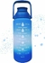 3 Garrafas de Agua Squeeze Motivacional Com Adesivos Azul