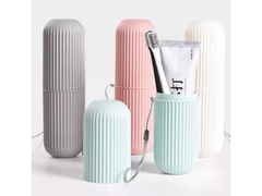 Estuche De Viaje Porta Cepillo Diente Plástico Color Pastel - tienda del sur
