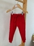 Calça jogger canelada vermelha - comprar online