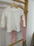 Blusa canelada off-white manga longa na internet