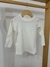 Blusa canelada off-white manga longa - comprar online