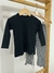 Blusa canelada preta manga longa - comprar online