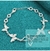 925 Sterling Silver Five Butterfly Chain Pulseira Para Mulheres, Moda Charme, Fe - Casa Xique Xique