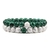 2 pcs/set talão pulseira natural tigre pedra charme ônix frisado casal distân